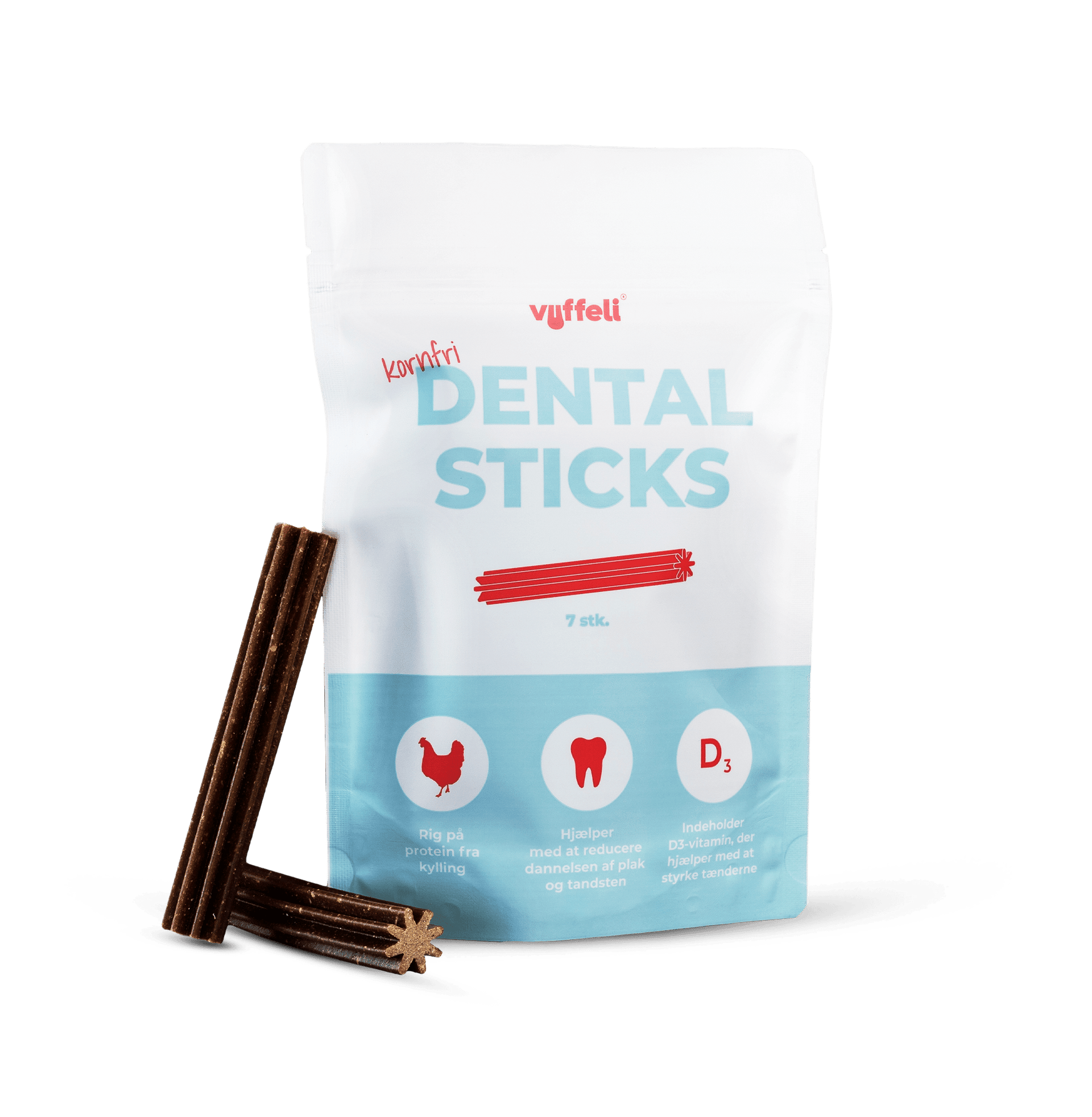 Vuffeli dental sticks med kylling