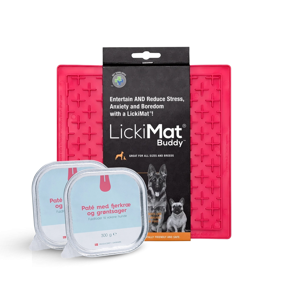 LickiMat® Classic Buddy™ + 2 x vådfoder